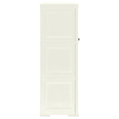 vidaXL Plastic Cabinet 40x43x125 cm Wood Design Vanilla Ice