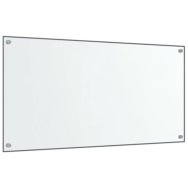 vidaXL Kitchen Backsplashes 2 pcs Transparent 80x60 cm Tempered Glass