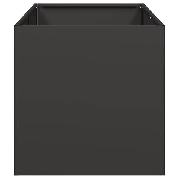 vidaXL Planter Black 40x80x40 cm Cold-rolled Steel