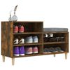 vidaXL Shoe Cabinet Smoked Oak 102x36x60 cm Engineered Wood