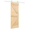 vidaXL Sliding Door 70 x 210 cm Solid Pine Wood (Untreated)