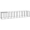 vidaXL Dog Kennel Black 6.05 m&sup2; Steel