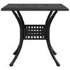 vidaXL Garden Table Black 80x80x75 cm Cast Aluminium