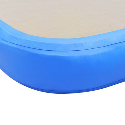 vidaXL Inflatable Gymnastics Mat with Pump 300x100x10 cm PVC Blue