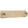 vidaXL Bed Headboard with Cabinets Sonoma Oak Engineered Wood