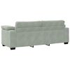 vidaXL 3 Piece Sofa Set with Cushions Light Grey Velvet