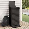 vidaXL Outdoor Garbage Bin Black 41x41x86 cm Polypropylene