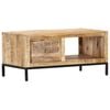 vidaXL Coffee Table | Brown | Solid mango wood | 88cm x 50cm | Rectangular