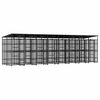 vidaXL Outdoor Dog Kennel with Roof Steel 14,75 m&sup2;