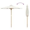 vidaXL Garden Parasol Cream White &Oslash; 217 x 230 cm Bamboo