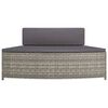 vidaXL Spa Benches with Cushions 2 pcs Grey Poly Rattan