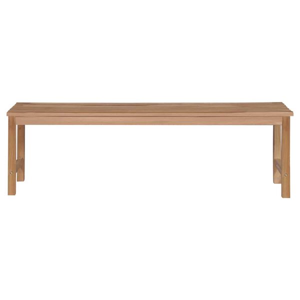 vidaXL Garden Bench with Cream Cushion 150 cm Solid Teak Wood