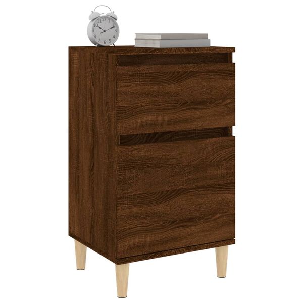 vidaXL Bedside Cabinets 2 pcs Brown Oak 40x35x70 cm