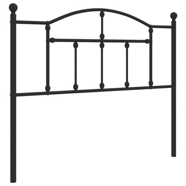 vidaXL Metal Headboard Black 107 cm
