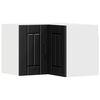 vidaXL Wall Corner Cabinet LUCCA Black 57 x 57 x 40 cm Engineered Wood