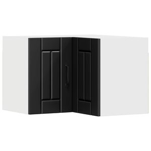 vidaXL Wall Corner Cabinet LUCCA Black 57 x 57 x 40 cm Engineered Wood