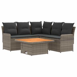 vidaXL Furniture Sets 4 pcs Grey and Dark Grey PE Rattan