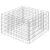 vidaXL Gabion Raised Bed Galvanised Steel 90x90x50 cm