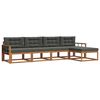 vidaXL Outdoor Sofa Set 5 pcs Natural and Anthracite