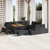 vidaXL Garden Sofa Set with Cushion 13 pcs Black Poly rattan