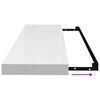 vidaXL Floating Wall Shelves 4 pcs High Gloss White 90x23.5x3.8 cm MDF
