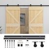 vidaXL Sliding Door 2 pcs 90 x 210 cm Solid Pine Wood