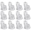 vidaXL Chair Cover | Set of 12 | White | Polyester | Fits standard side chairs