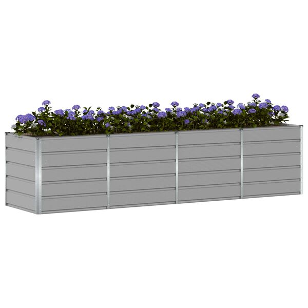 vidaXL Planter Light Grey 320 x 80 x 75 cm Steel