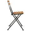 vidaXL Folding Bistro Chairs 4 pcs Solid Wood Teak and Steel