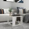 vidaXL Coffee Table High Gloss White 40x40x30 cm Engineered Wood