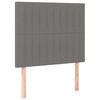 vidaXL Headboard Dark Grey 100x5x118/128 cm Fabric