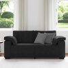 vidaXL Loveseat Sofa Black 140 cm Velvet