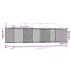 vidaXL Dog Cage with Roof and Doors Grey 6x2x2 m Galvanised Steel