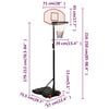 vidaXL Basketball Stand White 216-250 cm Polyethene