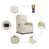 vidaXL Electric Massage Recliner Chair Cream Faux Leather