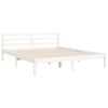 vidaXL Bed Frame without Mattress White King Size Solid Wood