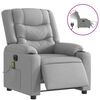 vidaXL Electric Massage Recliner Chair Light Grey Fabric