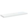 vidaXL Floating Wall Shelves 2 pcs High Gloss White 80x23.5x3.8 cm MDF
