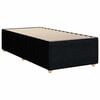 vidaXL Box Spring Bed with Mattress Black King Single Fabric