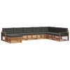 vidaXL Outdoor Sofa Set 8 pcs Natural and Anthracite Solid Acacia Wood