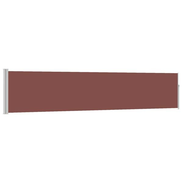 vidaXL Patio Retractable Side Awning 100x500 cm Brown