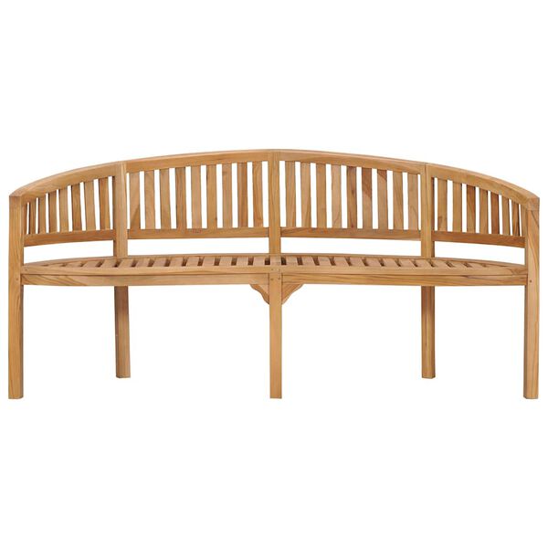 vidaXL Banana Bench 180 cm Solid Teak Wood