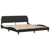 vidaXL Bed Frame "Viana" without Mattress Black and White 180x200 cm King Faux Leather