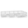 vidaXL 10 Piece Garden Lounge Set Solid Wood Pine White