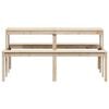 vidaXL Picnic Table 160x134x75 cm Solid Wood Pine