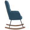 vidaXL Rocking Chair Blue Velvet