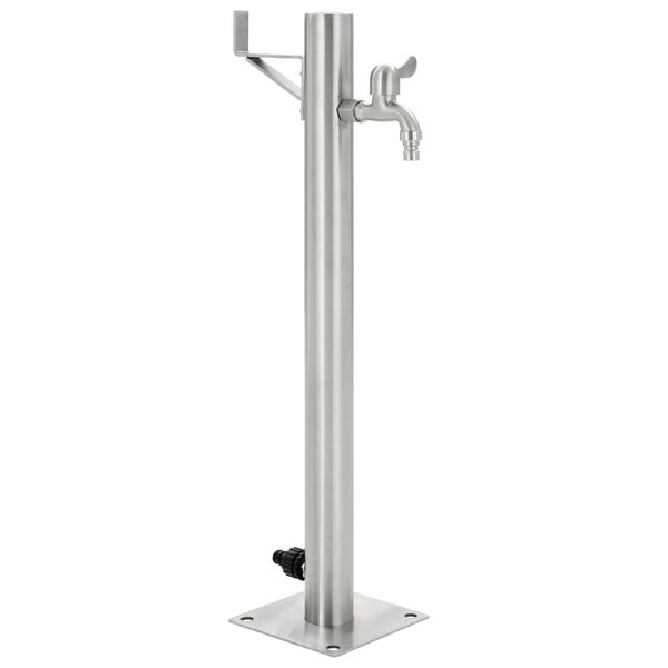 vidaXL Garden Water Column Stainless Steel Round 65 cm