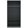 vidaXL Wardrobe Grey 100x50x200 cm Engineered Wood