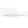 vidaXL Bed Frame without Mattress White Super King Size Solid Wood