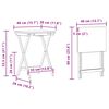 vidaXL Kitchen Table Folding Manual Natural 40 x 30 x 53.5 cm Bamboo